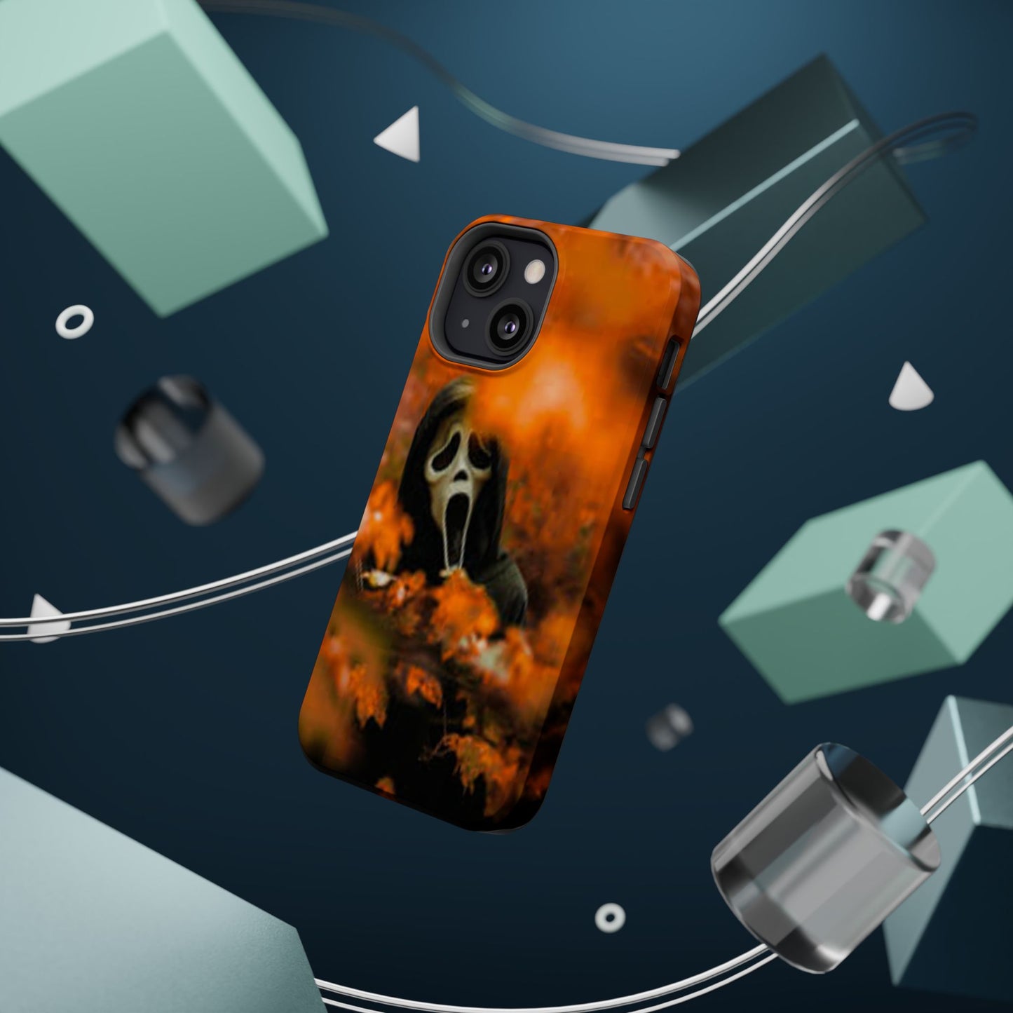 Unique Magnetic Phone Case, Halloween Gift, Horror Design, Protective Cover, Ghost Face Style, Fall Aesthetic