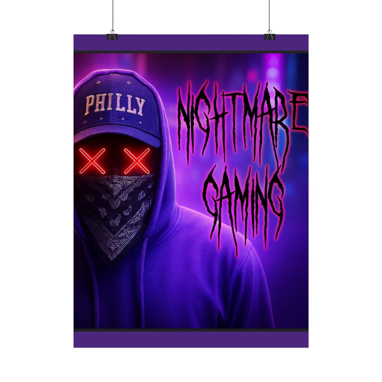 Nightmare Gaming Wall Art, Unique Gaming Decor, Perfect for Gamers, Cyberpunk Style Poster, Gift for E-sport Fans