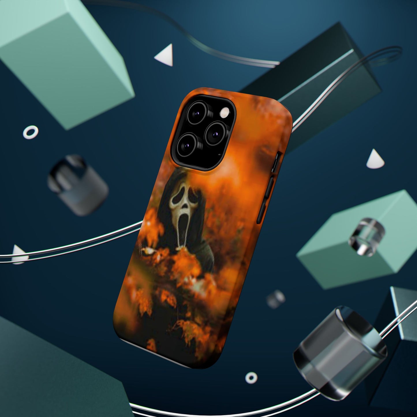 Unique Magnetic Phone Case, Halloween Gift, Horror Design, Protective Cover, Ghost Face Style, Fall Aesthetic