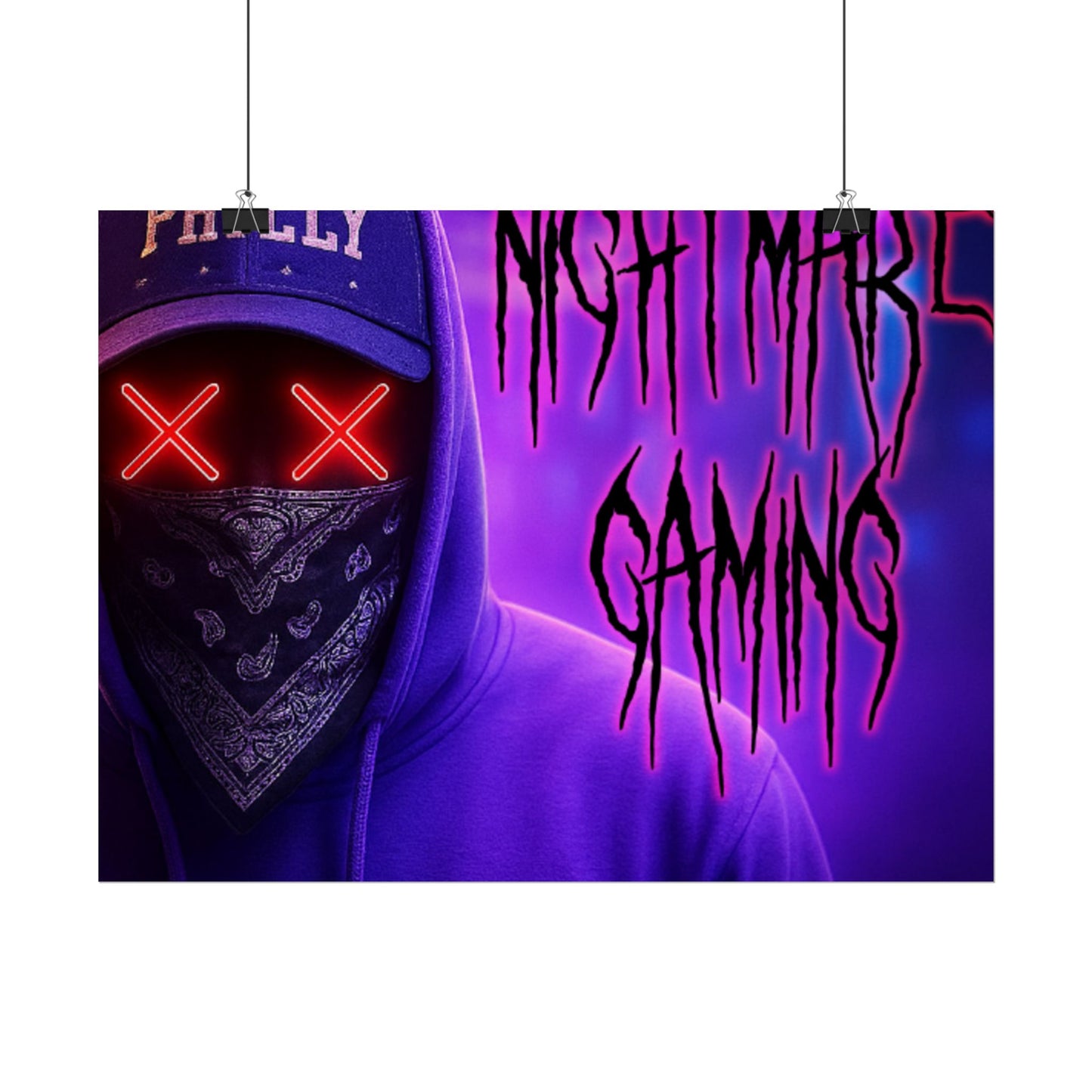 Nightmare Gaming Wall Art, Unique Gaming Decor, Perfect for Gamers, Cyberpunk Style Poster, Gift for E-sport Fans