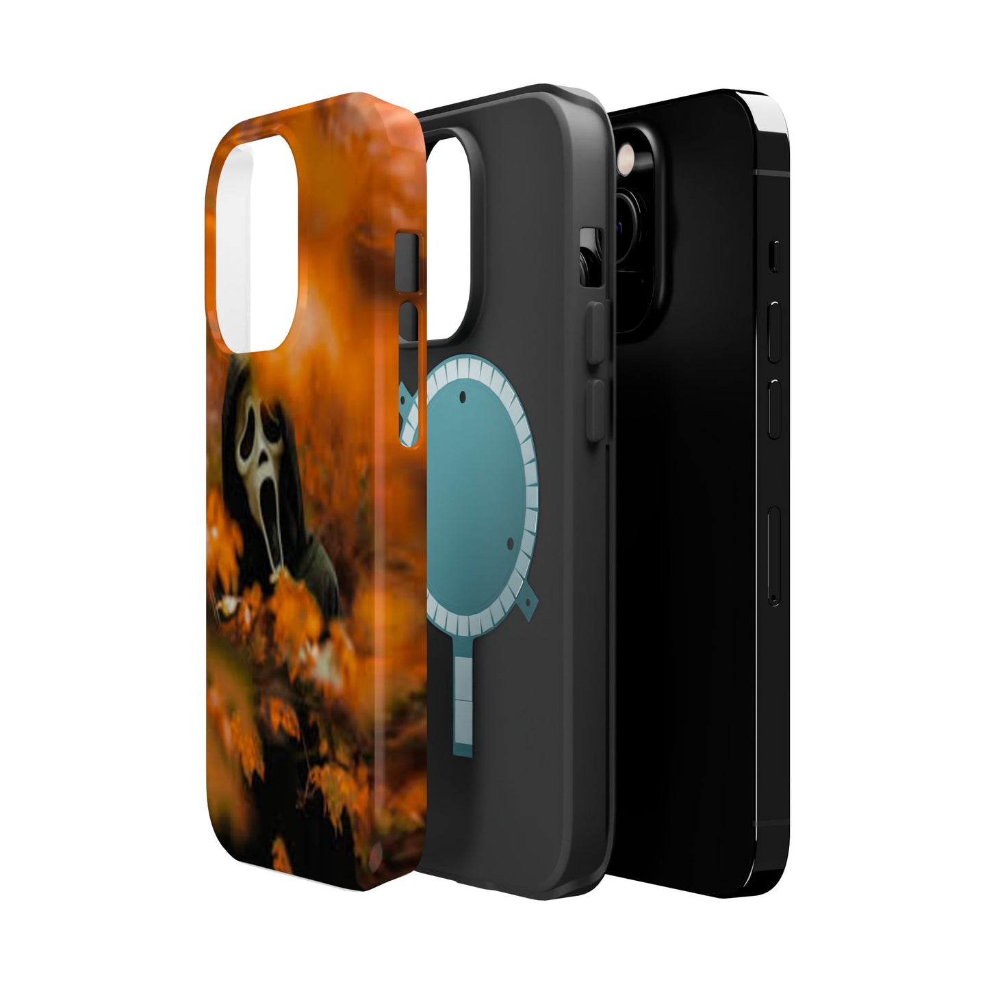 Unique Magnetic Phone Case, Halloween Gift, Horror Design, Protective Cover, Ghost Face Style, Fall Aesthetic