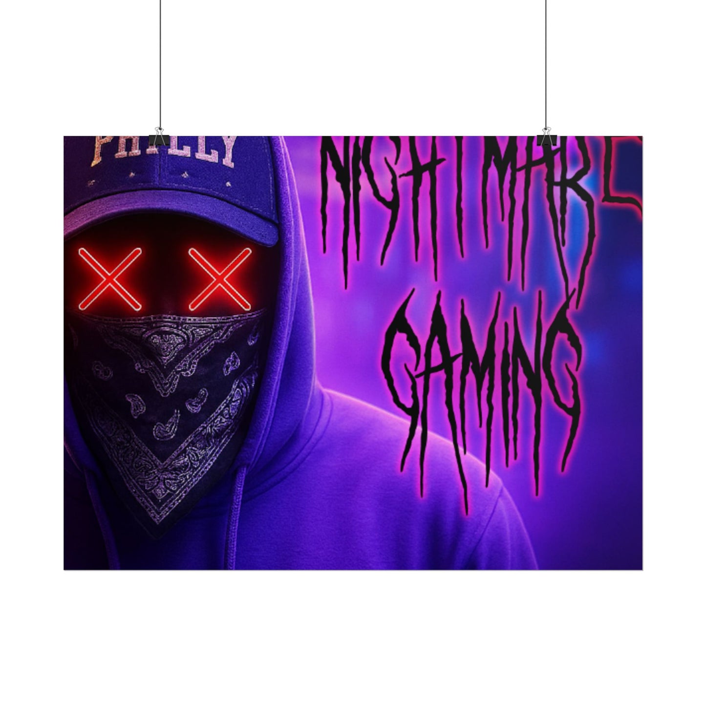 Nightmare Gaming Wall Art, Unique Gaming Decor, Perfect for Gamers, Cyberpunk Style Poster, Gift for E-sport Fans