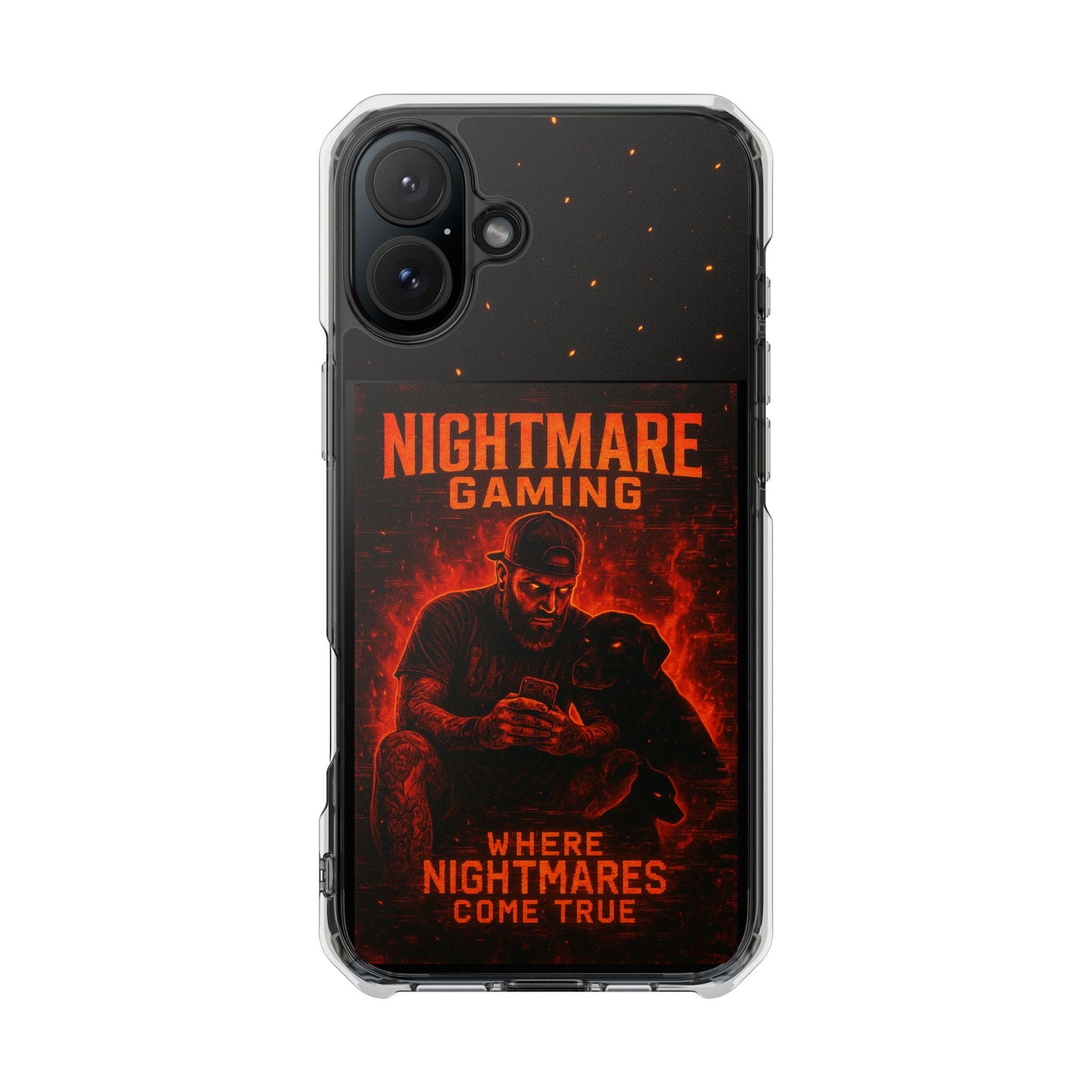 Gaming Phone Case, Nightmare Gaming Clear Impact Case, Stylish Gaming Accessories, Protective Case for Gamers, Unique Gift for Gamers