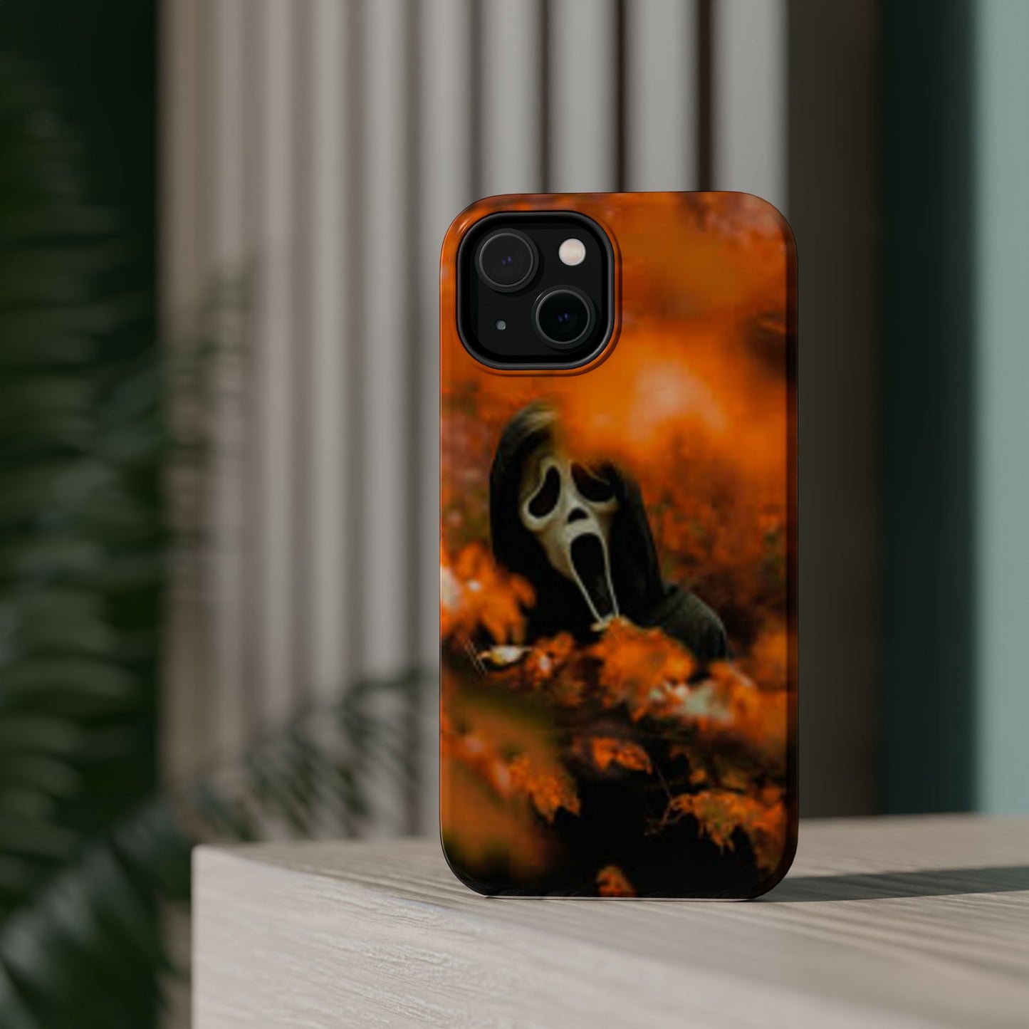 Unique Magnetic Phone Case, Halloween Gift, Horror Design, Protective Cover, Ghost Face Style, Fall Aesthetic