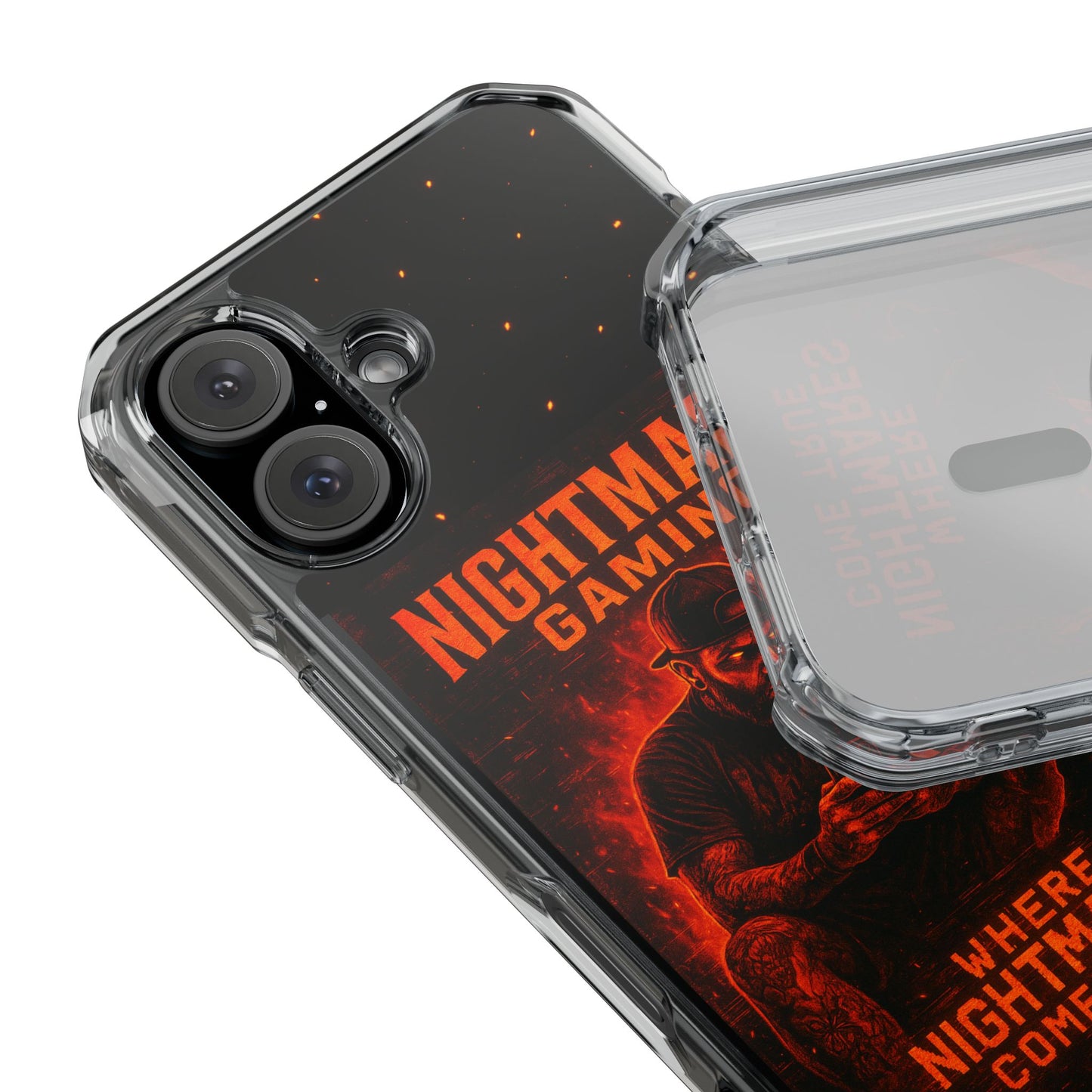 Gaming Phone Case, Nightmare Gaming Clear Impact Case, Stylish Gaming Accessories, Protective Case for Gamers, Unique Gift for Gamers