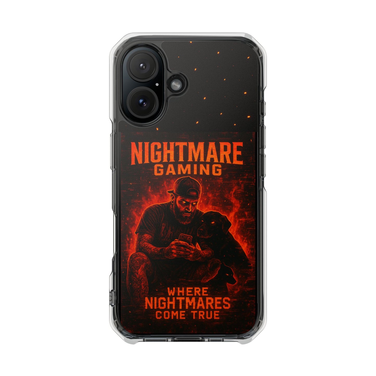 Gaming Phone Case, Nightmare Gaming Clear Impact Case, Stylish Gaming Accessories, Protective Case for Gamers, Unique Gift for Gamers
