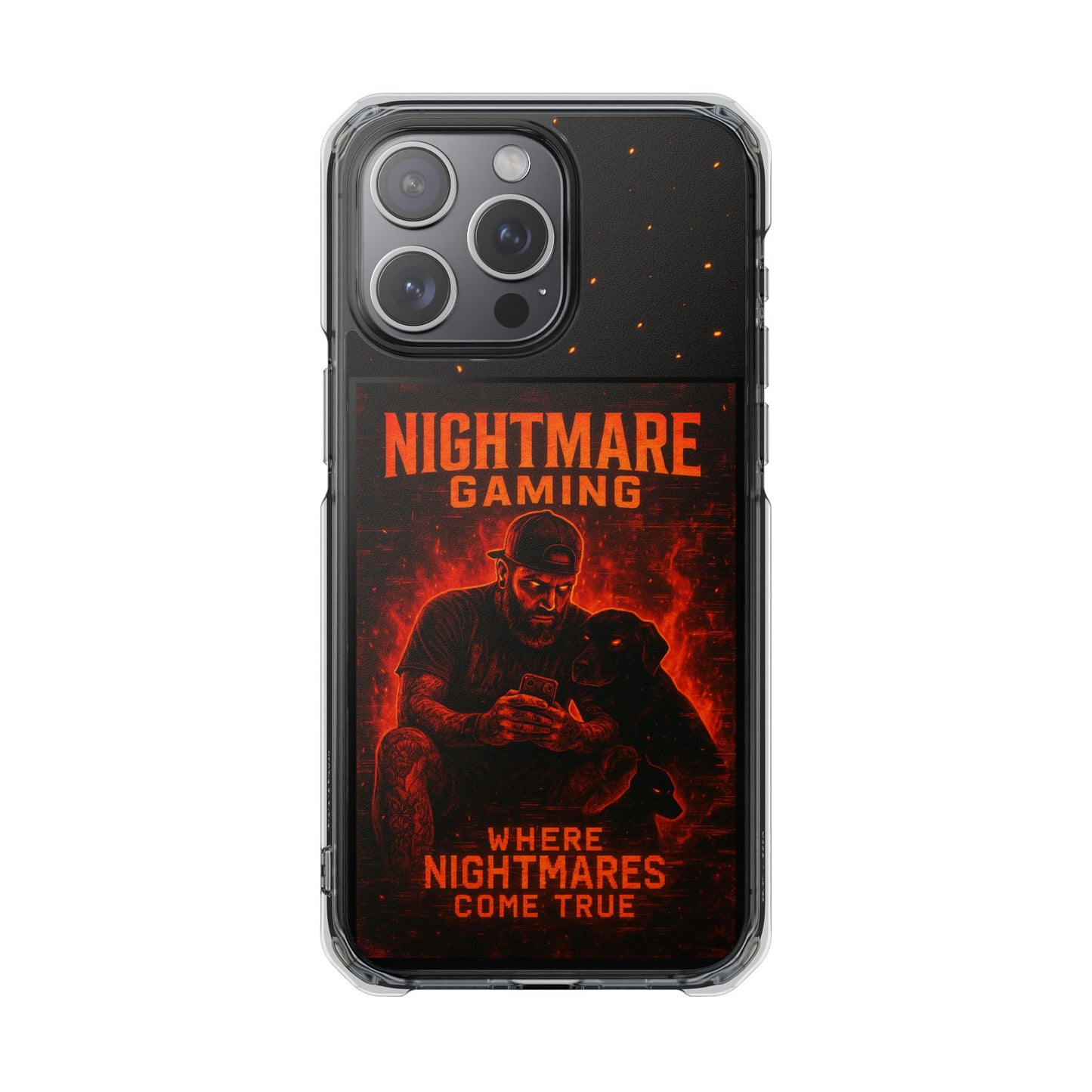 Gaming Phone Case, Nightmare Gaming Clear Impact Case, Stylish Gaming Accessories, Protective Case for Gamers, Unique Gift for Gamers