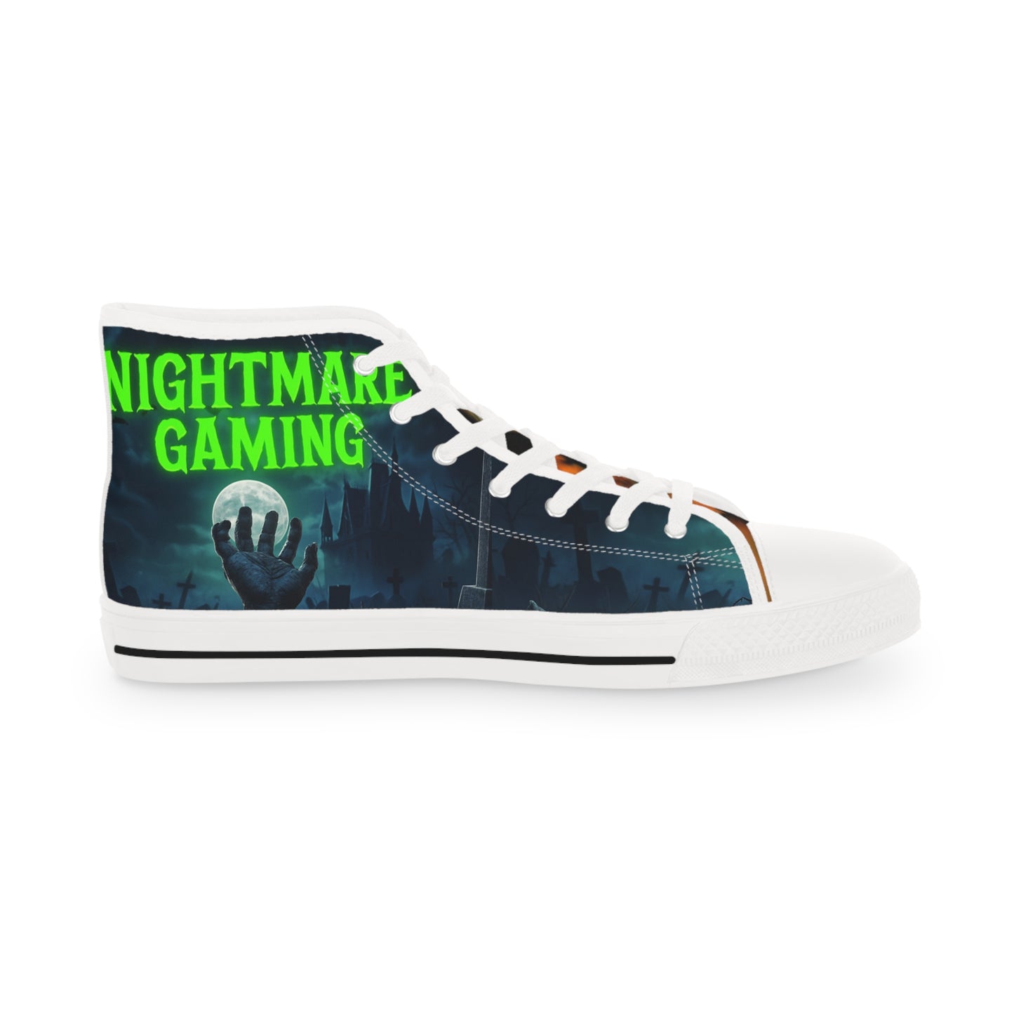 Nightmare Gaming High Top Sneakers | Streetwear, Halloween, Gamer Gift, Unique Footwear, Casual Shoes