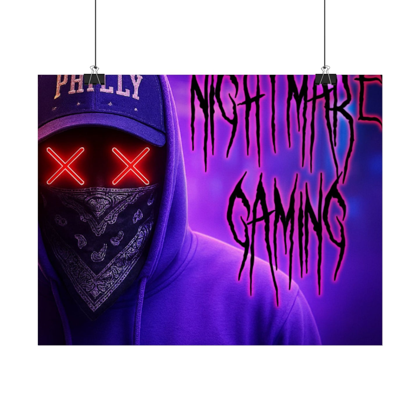 Nightmare Gaming Wall Art, Unique Gaming Decor, Perfect for Gamers, Cyberpunk Style Poster, Gift for E-sport Fans