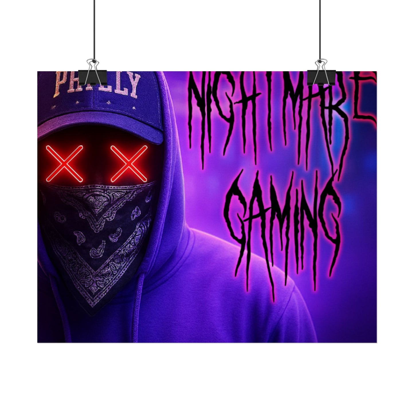 Nightmare Gaming Wall Art, Unique Gaming Decor, Perfect for Gamers, Cyberpunk Style Poster, Gift for E-sport Fans