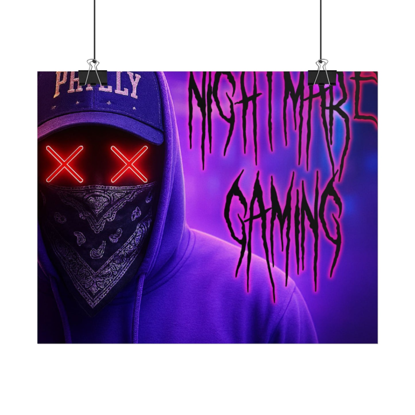 Nightmare Gaming Wall Art, Unique Gaming Decor, Perfect for Gamers, Cyberpunk Style Poster, Gift for E-sport Fans