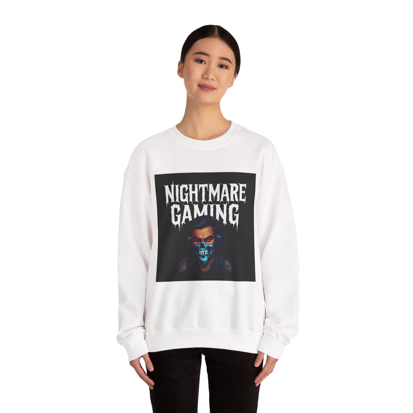 Nightmare Gaming Sweatshirt, Unisex Crewneck, Cozy Gaming Wear, Gift for Gamers, Halloween Apparel, Casual Hoodie Alternative
