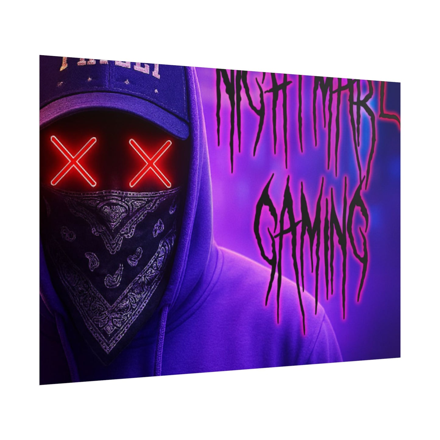Nightmare Gaming Wall Art, Unique Gaming Decor, Perfect for Gamers, Cyberpunk Style Poster, Gift for E-sport Fans