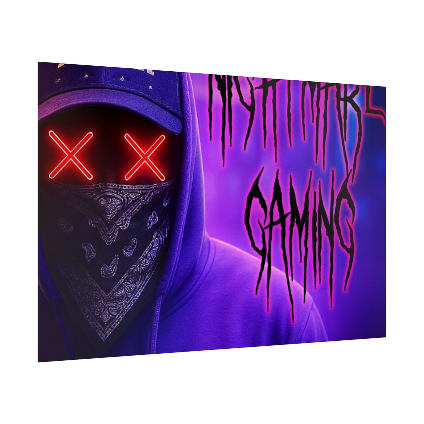 Nightmare Gaming Wall Art, Unique Gaming Decor, Perfect for Gamers, Cyberpunk Style Poster, Gift for E-sport Fans