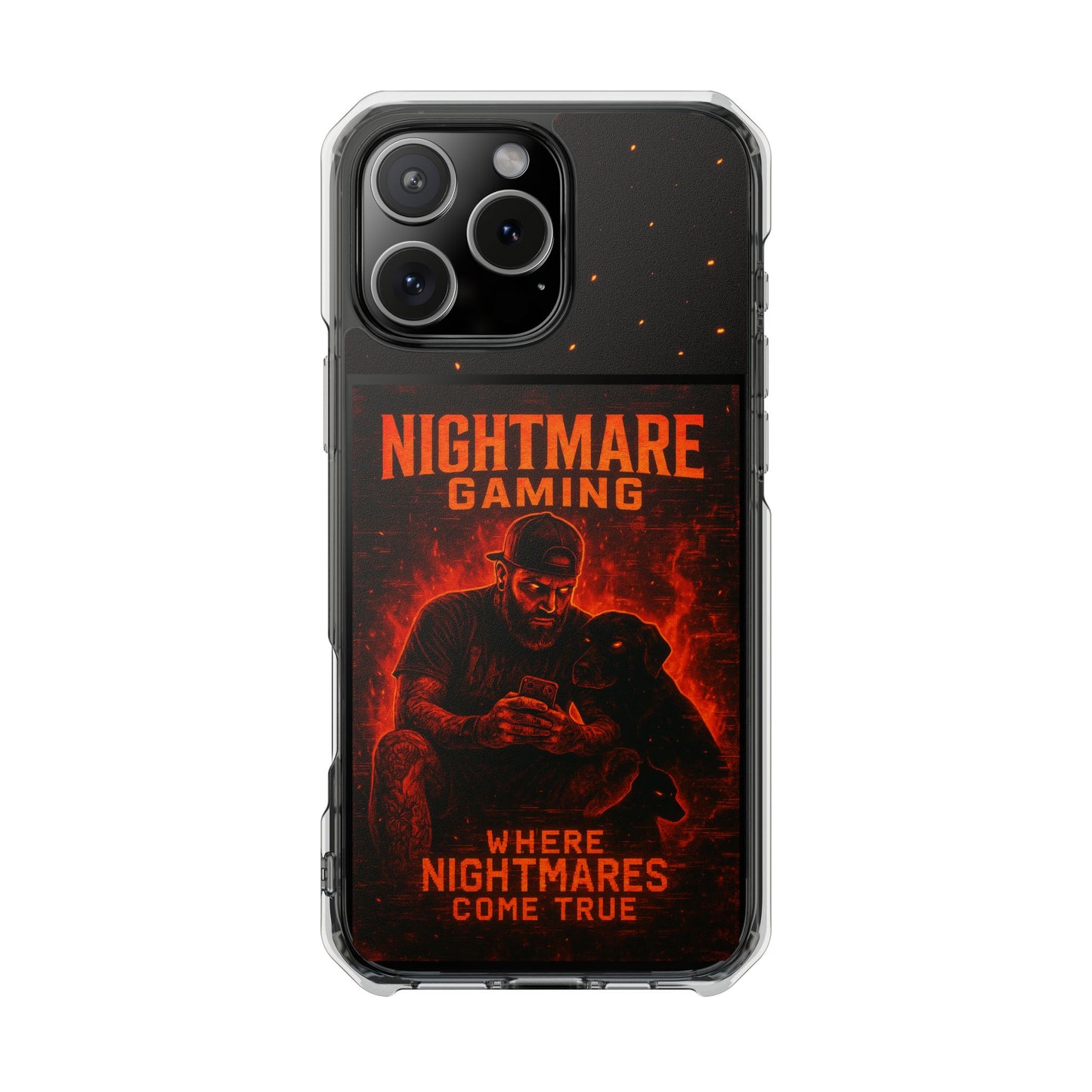 Gaming Phone Case, Nightmare Gaming Clear Impact Case, Stylish Gaming Accessories, Protective Case for Gamers, Unique Gift for Gamers