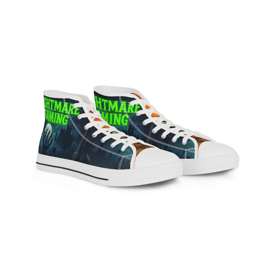 Nightmare Gaming High Top Sneakers | Streetwear, Halloween, Gamer Gift, Unique Footwear, Casual Shoes