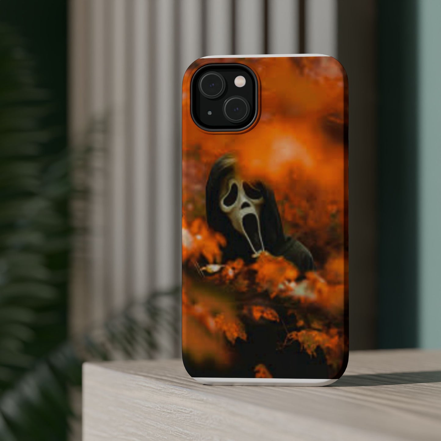 Unique Magnetic Phone Case, Halloween Gift, Horror Design, Protective Cover, Ghost Face Style, Fall Aesthetic