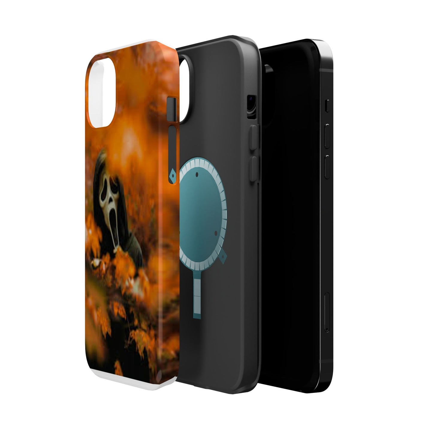 Unique Magnetic Phone Case, Halloween Gift, Horror Design, Protective Cover, Ghost Face Style, Fall Aesthetic