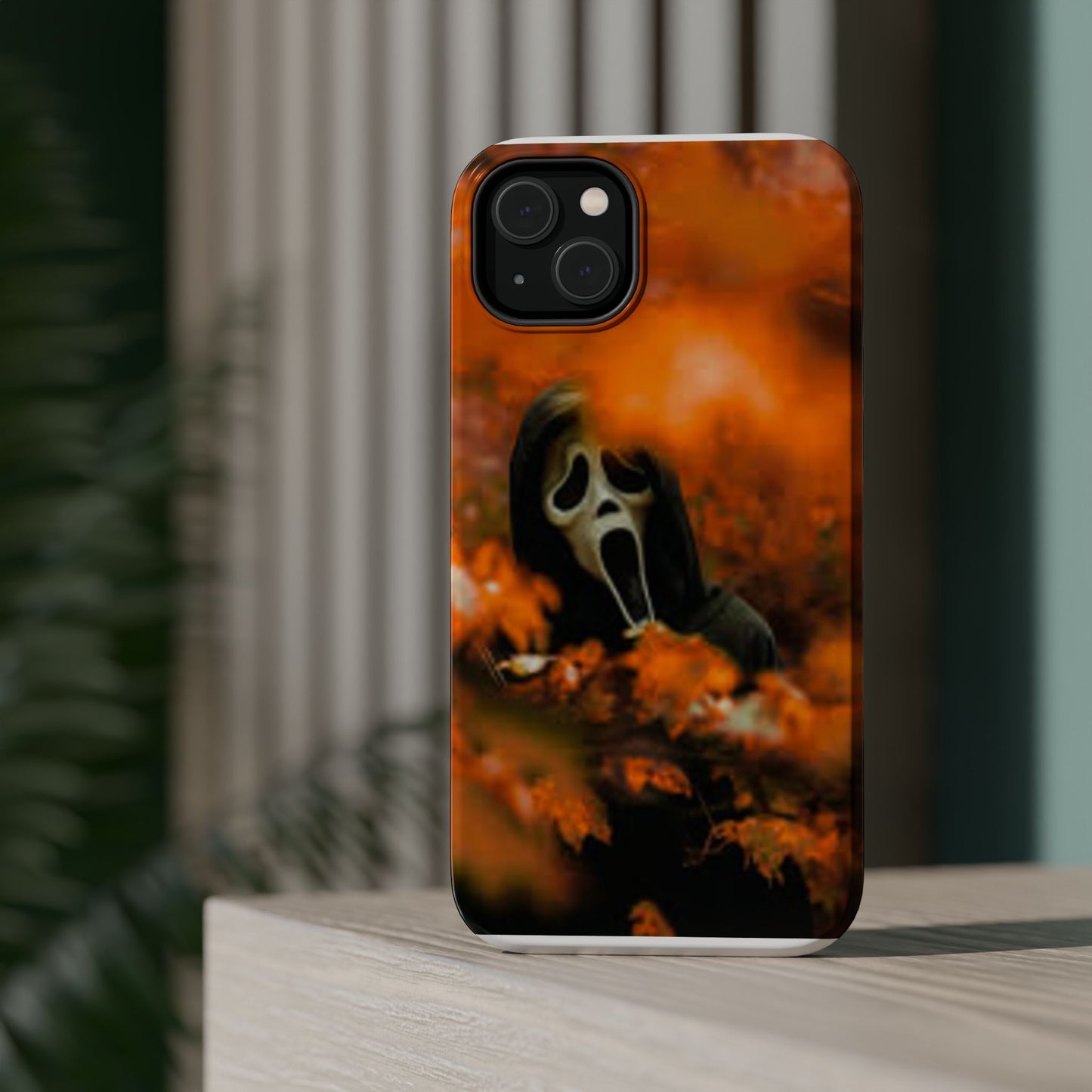 Unique Magnetic Phone Case, Halloween Gift, Horror Design, Protective Cover, Ghost Face Style, Fall Aesthetic
