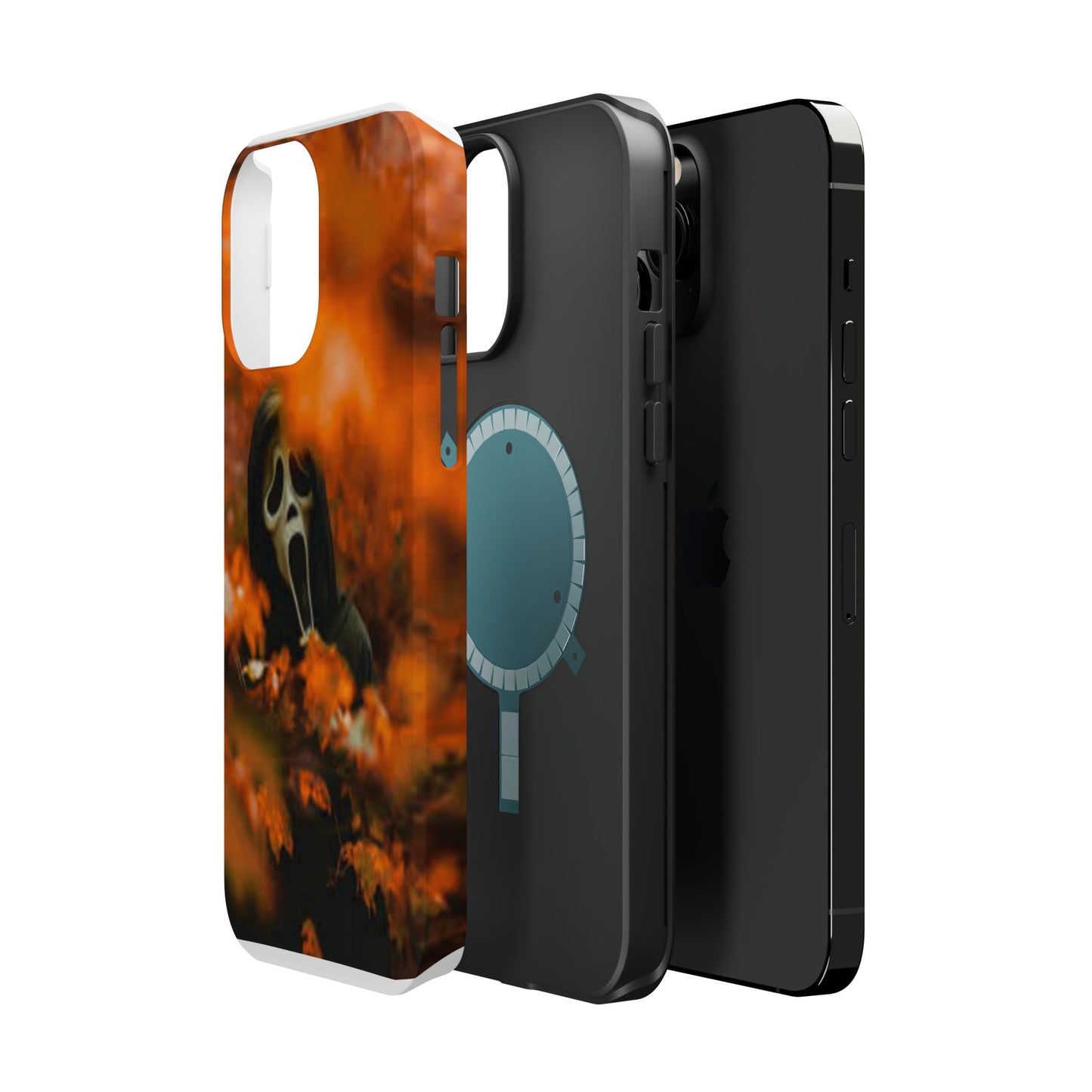 Unique Magnetic Phone Case, Halloween Gift, Horror Design, Protective Cover, Ghost Face Style, Fall Aesthetic