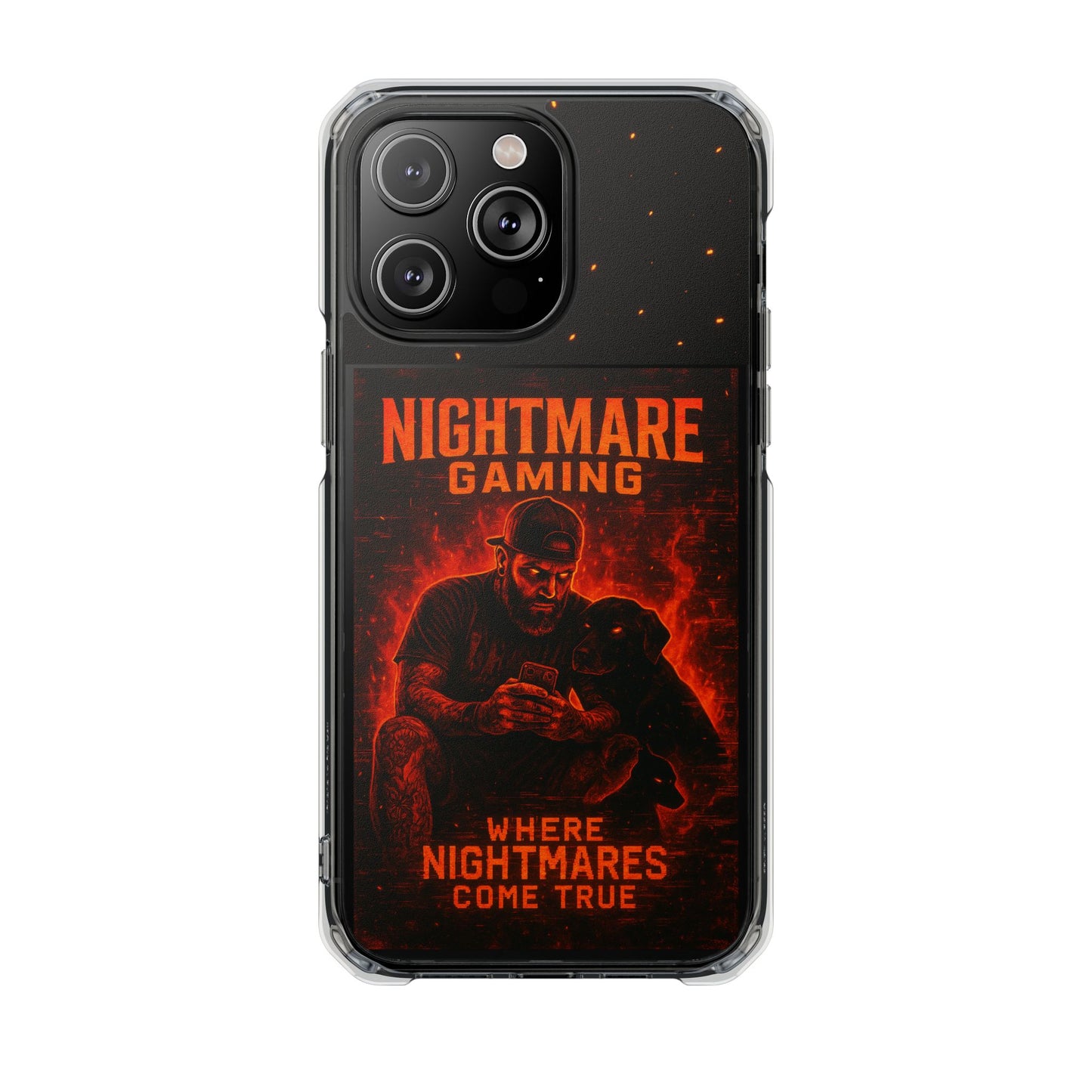 Gaming Phone Case, Nightmare Gaming Clear Impact Case, Stylish Gaming Accessories, Protective Case for Gamers, Unique Gift for Gamers