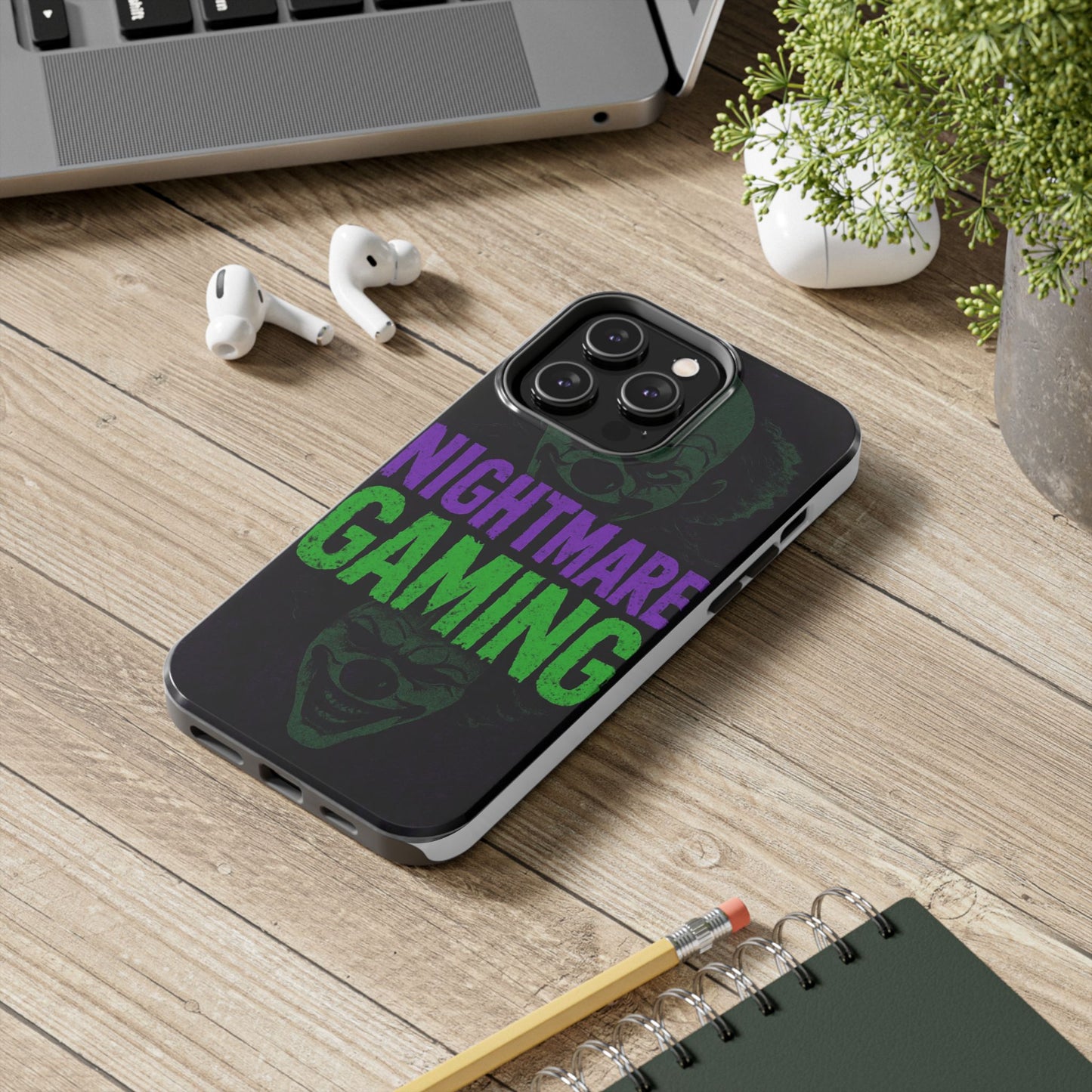 Nightmare Gaming Phone Cases, Tough Gaming Case, Halloween Phone Accessories, Geeky Gift, Horror Merchandise, Clown Design Cases