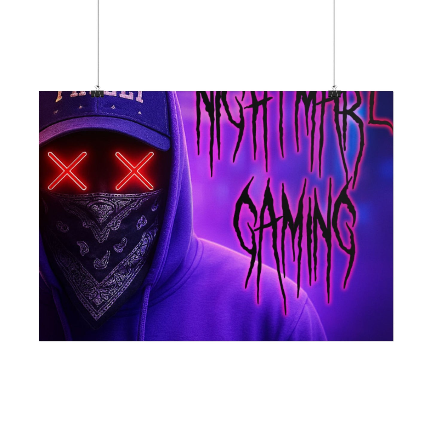 Nightmare Gaming Wall Art, Unique Gaming Decor, Perfect for Gamers, Cyberpunk Style Poster, Gift for E-sport Fans