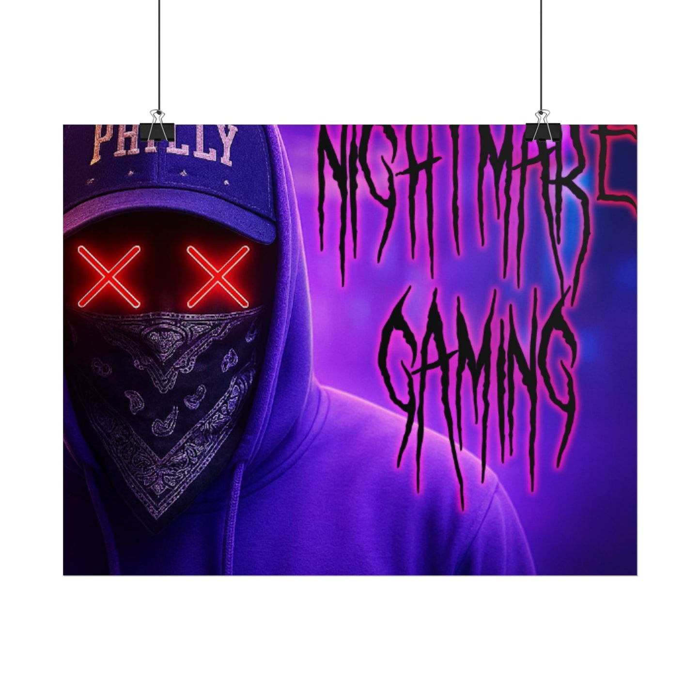 Nightmare Gaming Wall Art, Unique Gaming Decor, Perfect for Gamers, Cyberpunk Style Poster, Gift for E-sport Fans