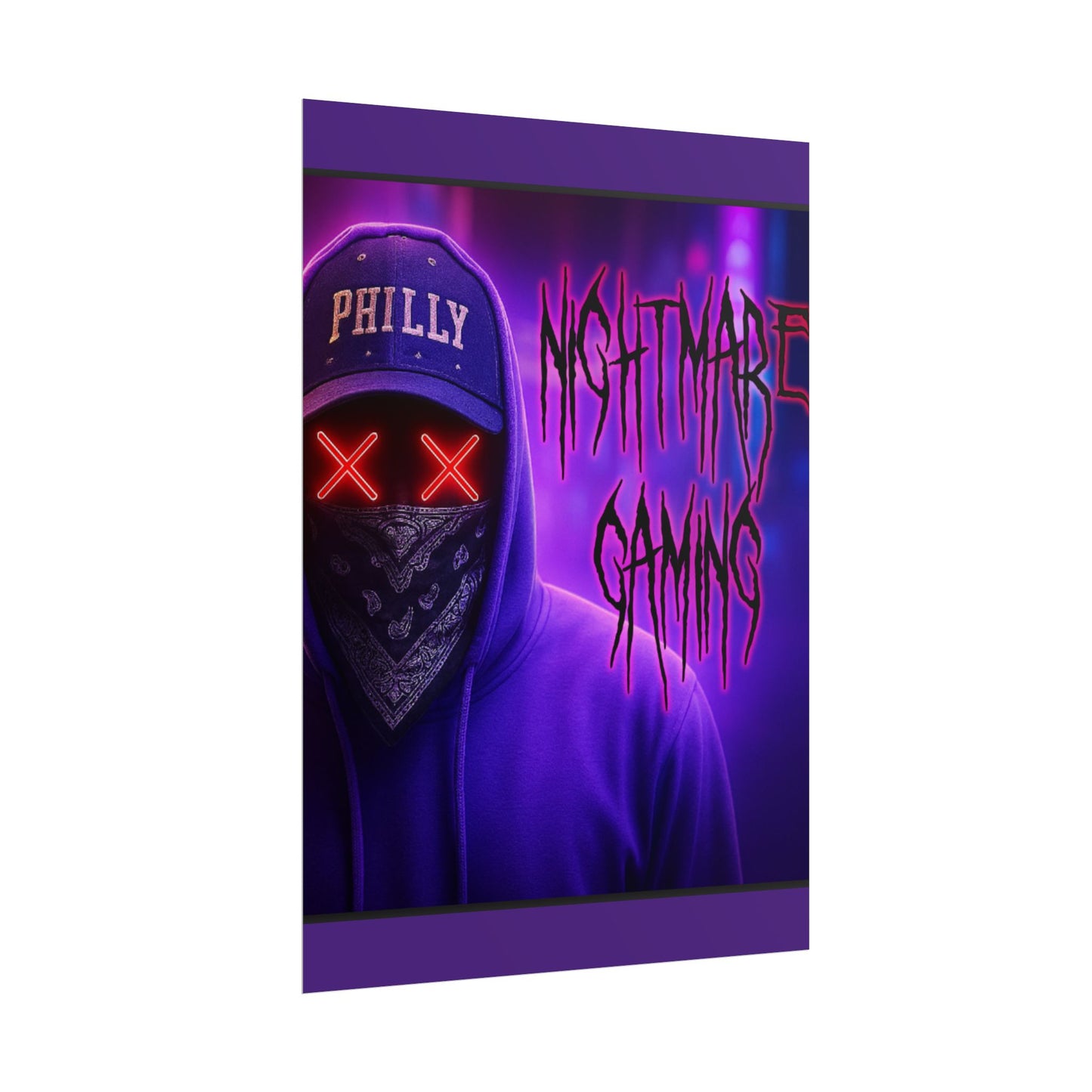 Nightmare Gaming Wall Art, Unique Gaming Decor, Perfect for Gamers, Cyberpunk Style Poster, Gift for E-sport Fans