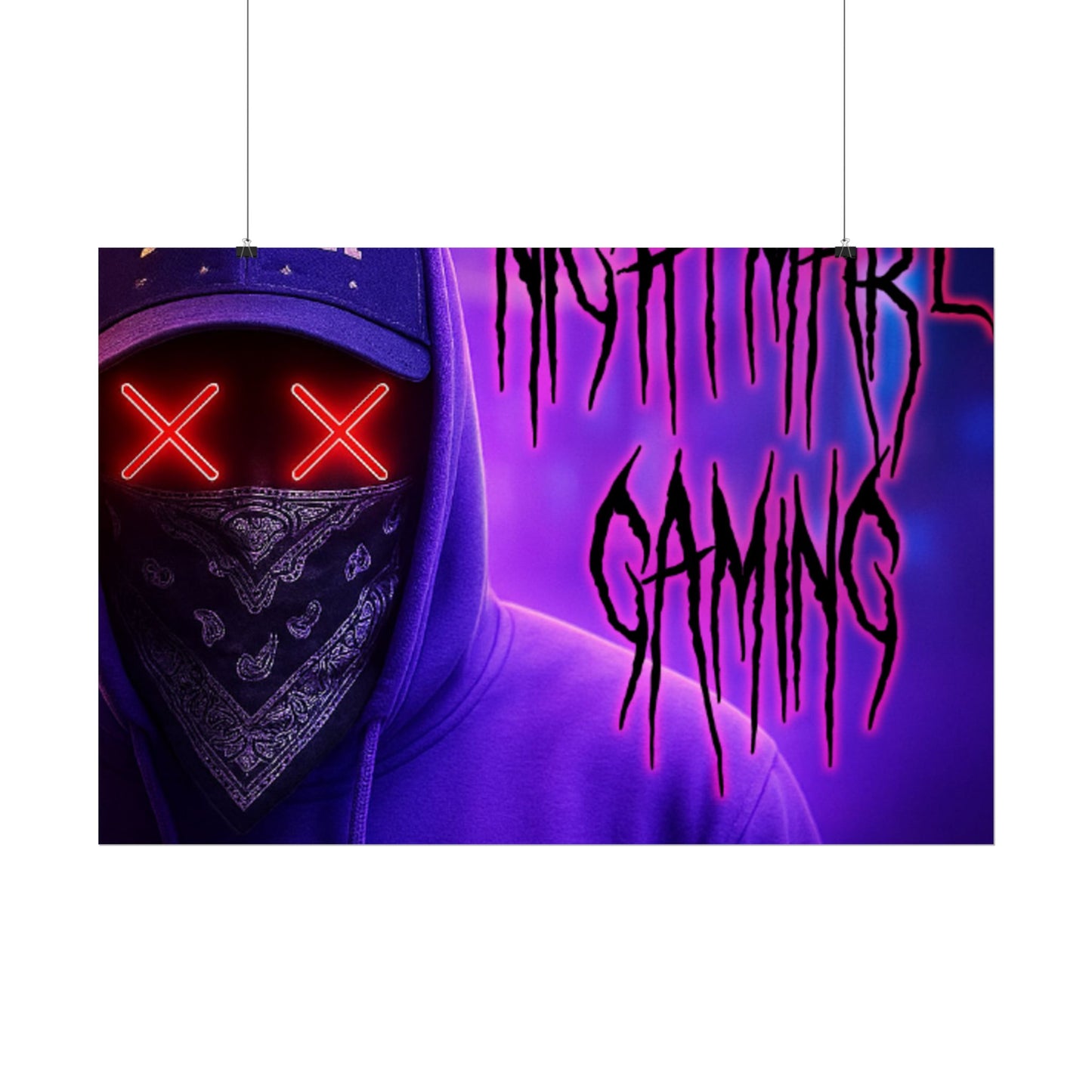 Nightmare Gaming Wall Art, Unique Gaming Decor, Perfect for Gamers, Cyberpunk Style Poster, Gift for E-sport Fans