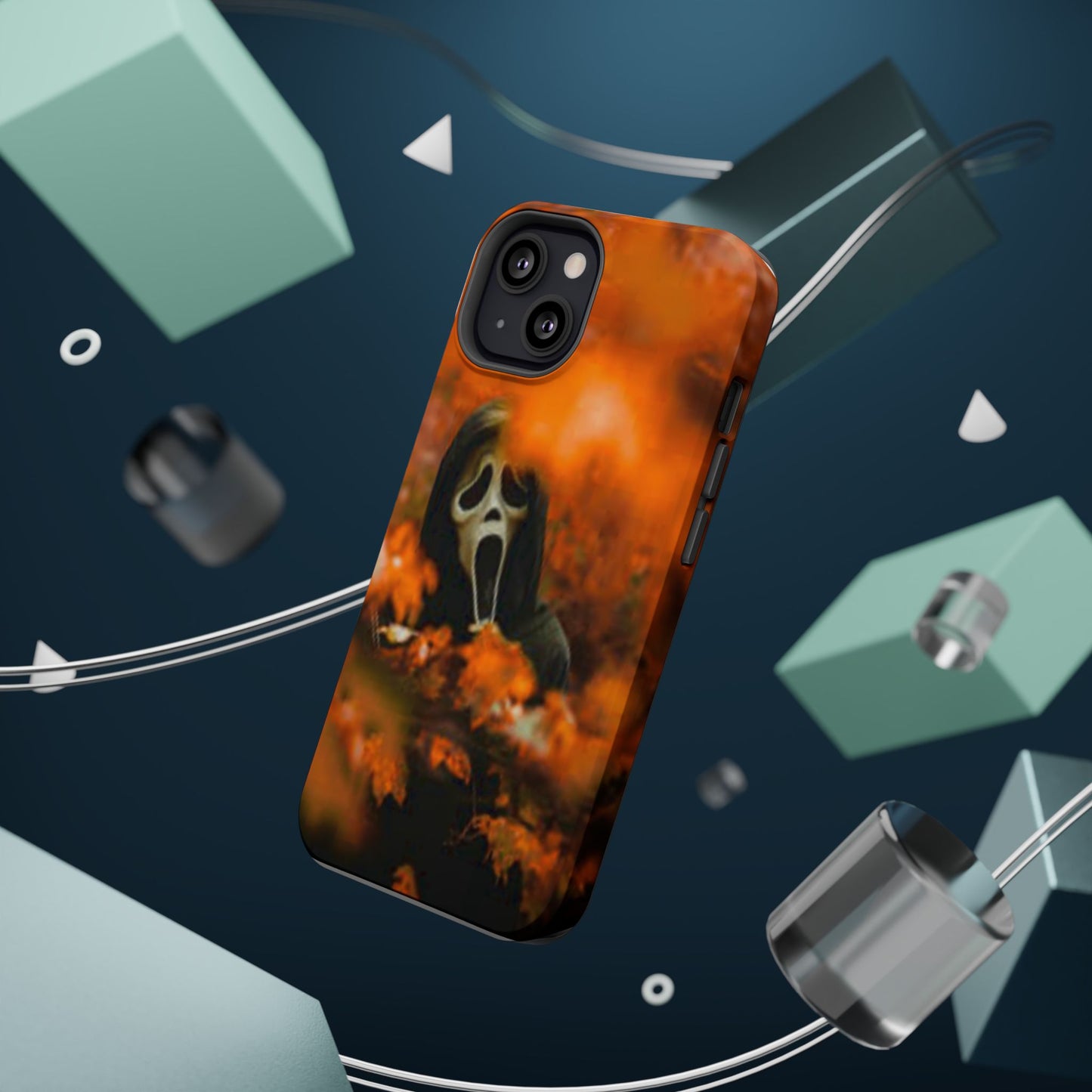 Unique Magnetic Phone Case, Halloween Gift, Horror Design, Protective Cover, Ghost Face Style, Fall Aesthetic