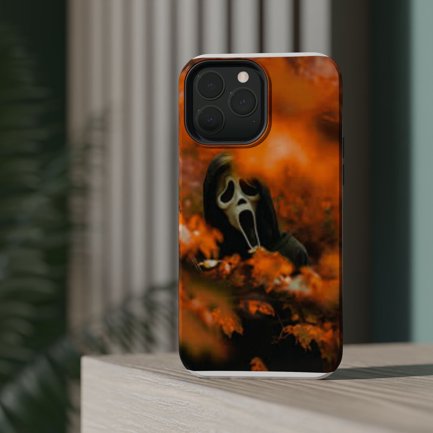 Unique Magnetic Phone Case, Halloween Gift, Horror Design, Protective Cover, Ghost Face Style, Fall Aesthetic