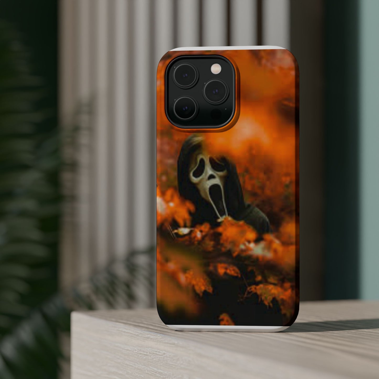 Unique Magnetic Phone Case, Halloween Gift, Horror Design, Protective Cover, Ghost Face Style, Fall Aesthetic
