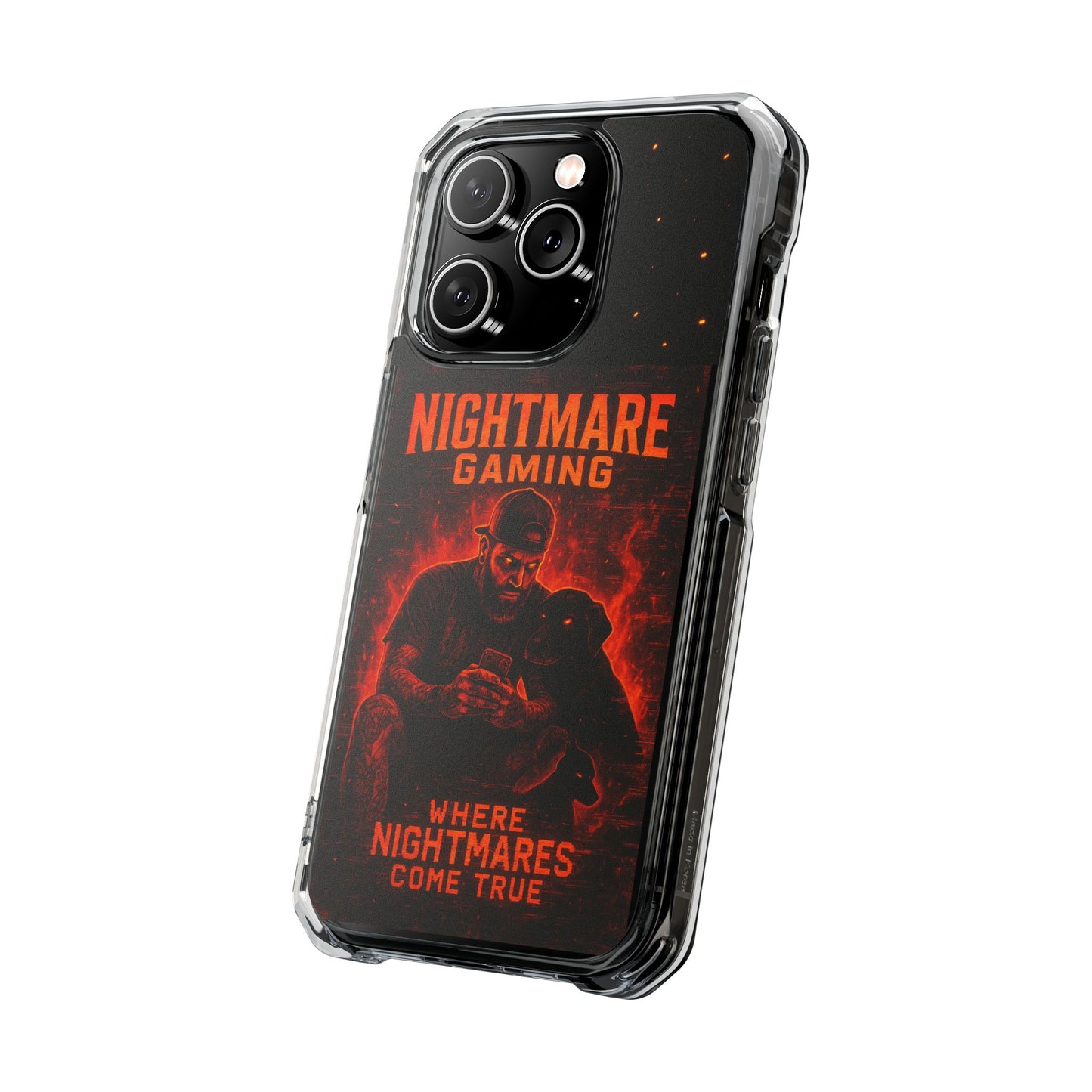 Gaming Phone Case, Nightmare Gaming Clear Impact Case, Stylish Gaming Accessories, Protective Case for Gamers, Unique Gift for Gamers